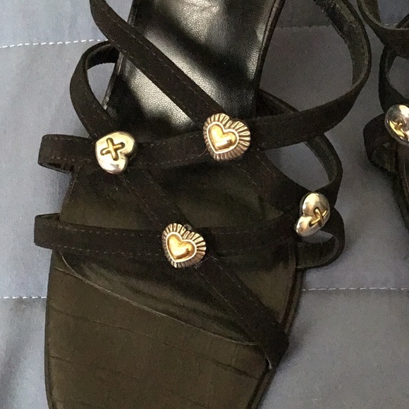 Brighton Black Women’s  Robbie Vintage Heels Sandals 9M - Picture 4 of 8